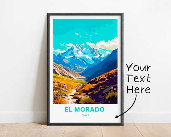 Personalized El Morado Travel Print El Morado Poster Chile Wall Art Framed Present Gift Chile Present