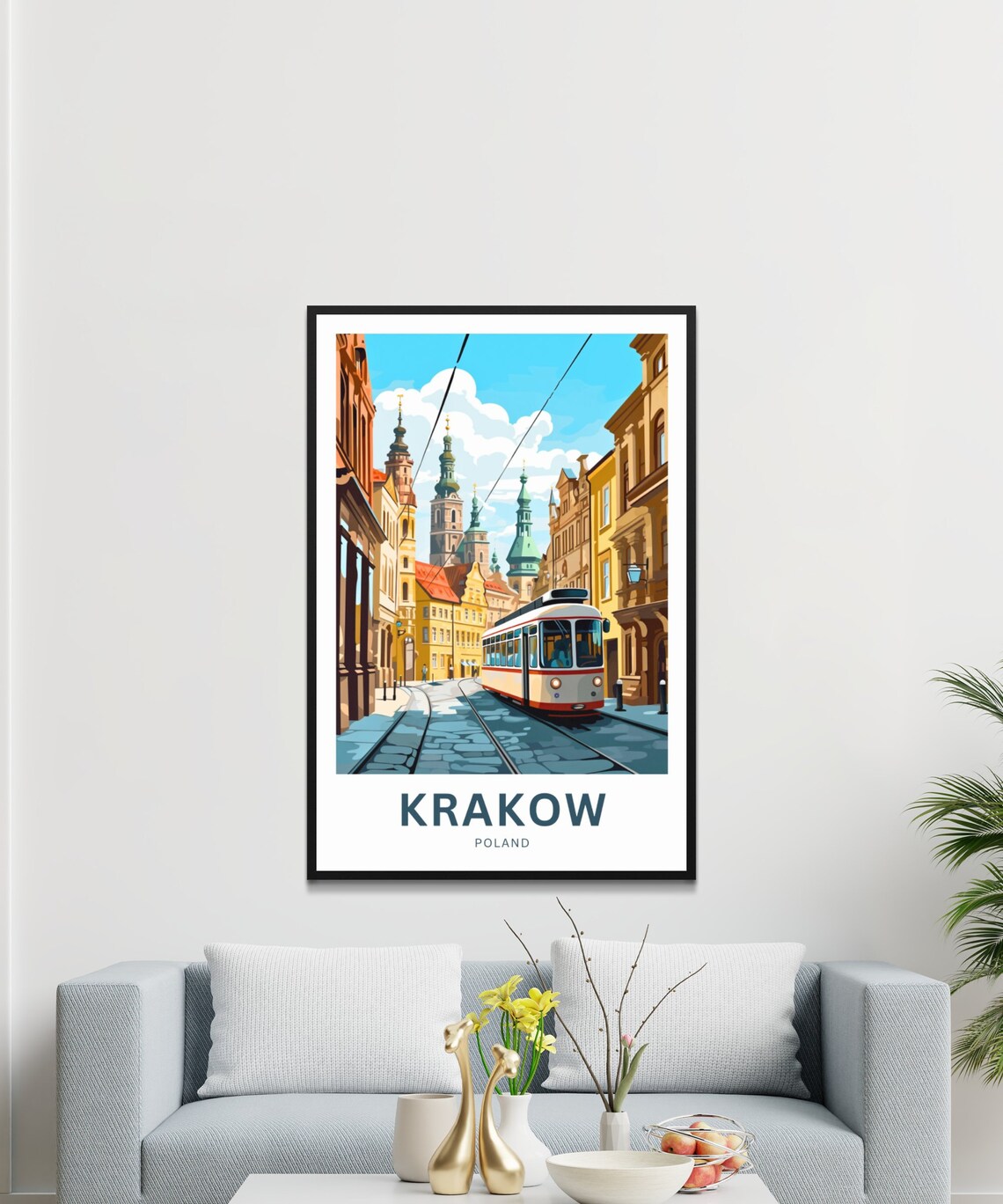 Krakow Travel Poster, Poland Travel Wall Art