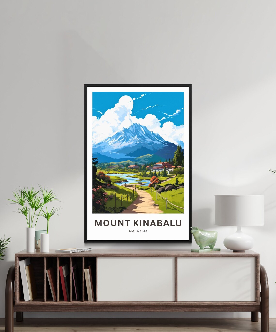 Mount Kinabalu Travel Poster, Malaysia Landscape - Image 2