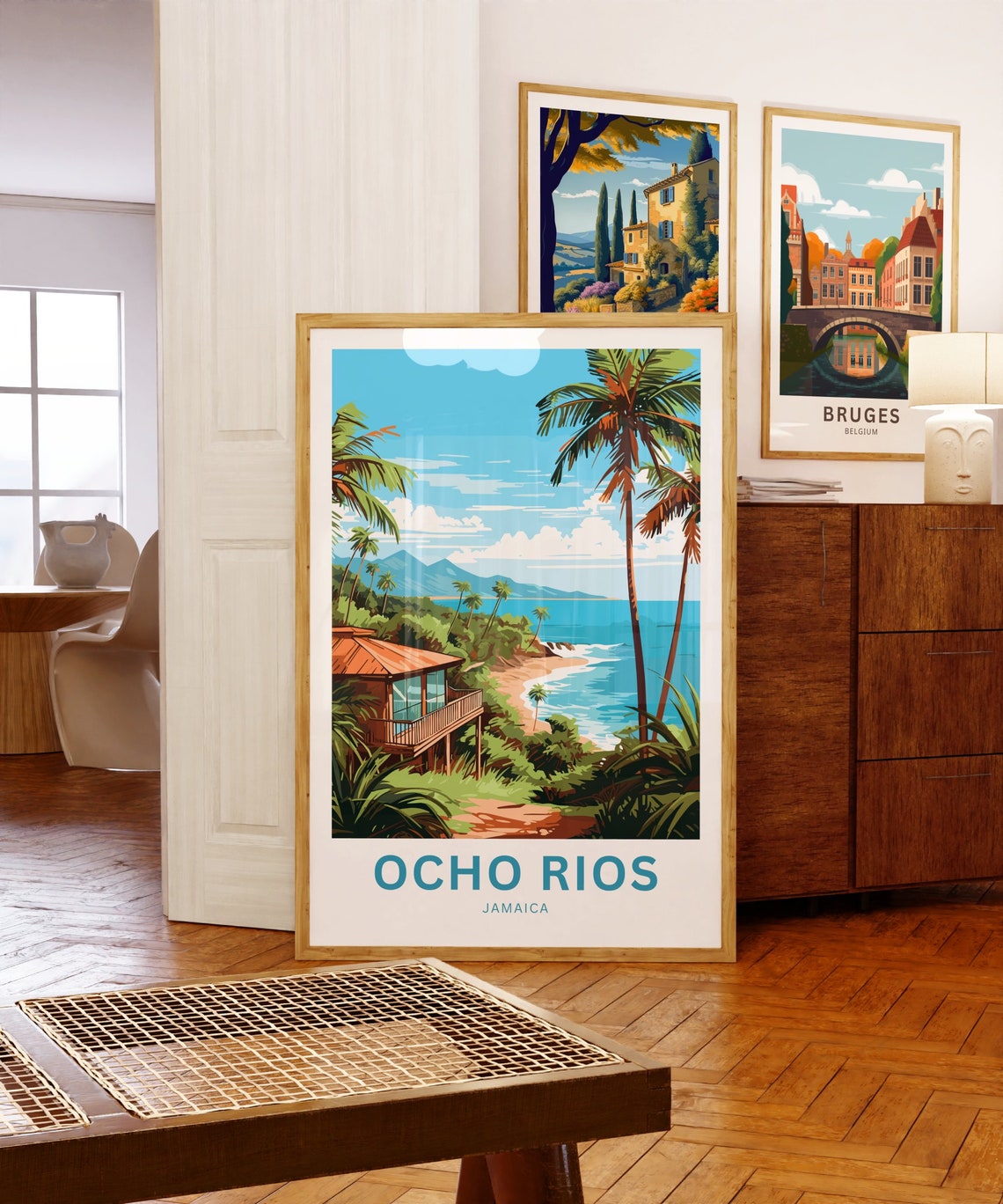 Ocho Rios Jamaica Beach Cabin Personalized Tropical Hideaway Poster - Image 5