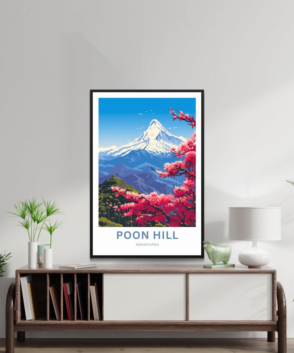 Poon Hill Annapurna Rhododendron Mountain View Travel Poster - Image 2