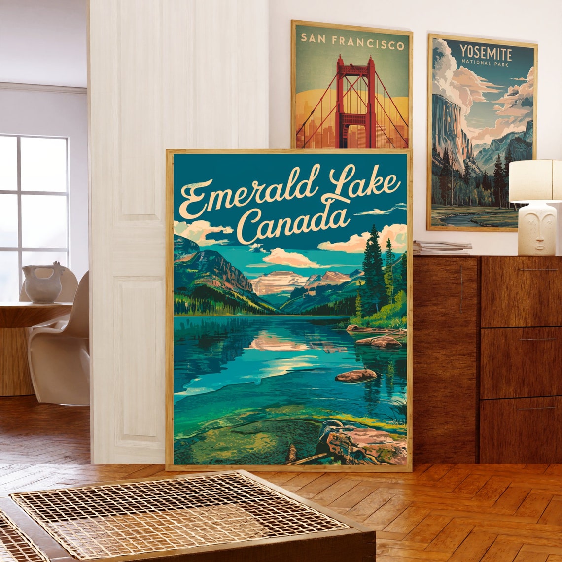Emerald Lake Canada Vintage Turquoise Lake Mountain View Poster - Image 5