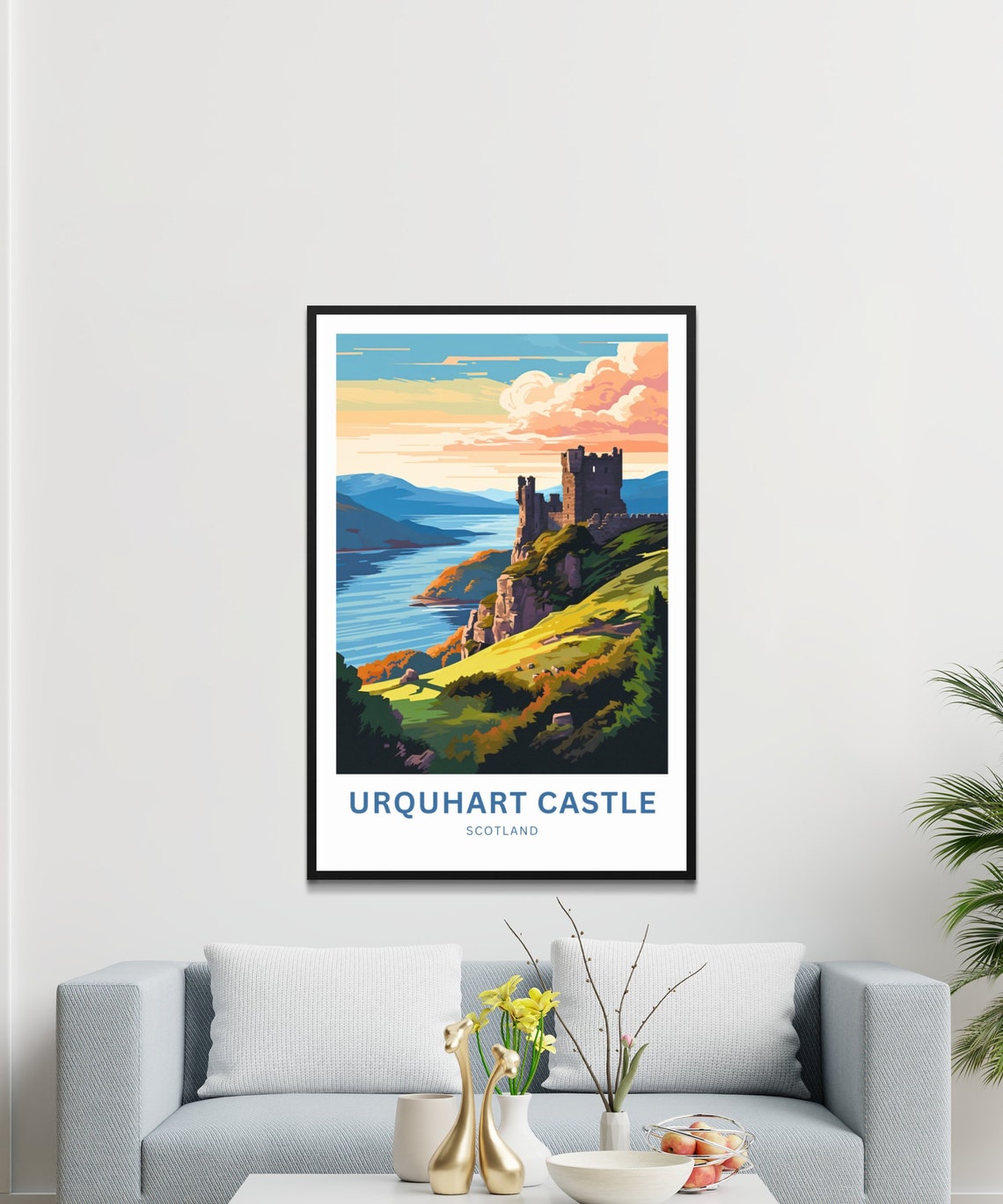 Urquhart Castle Scotland Loch Ness Shoreline Ruins Travel Poster - Image 3