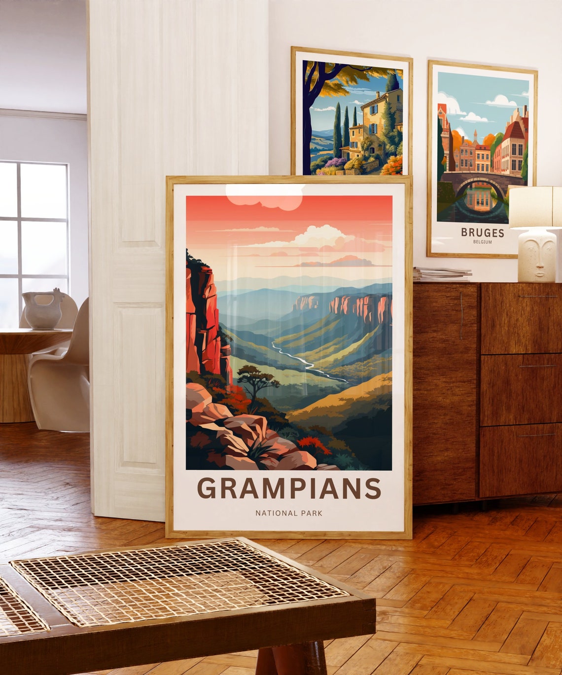 Grampians National Park Red Cliffs Sunset Valley View Travel Poster - Image 5