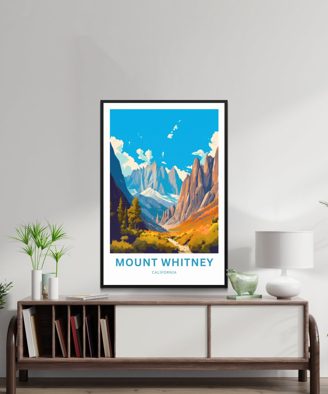 Mount Whitney California Alpine Peaks Golden Autumn Trail Poster - Image 2