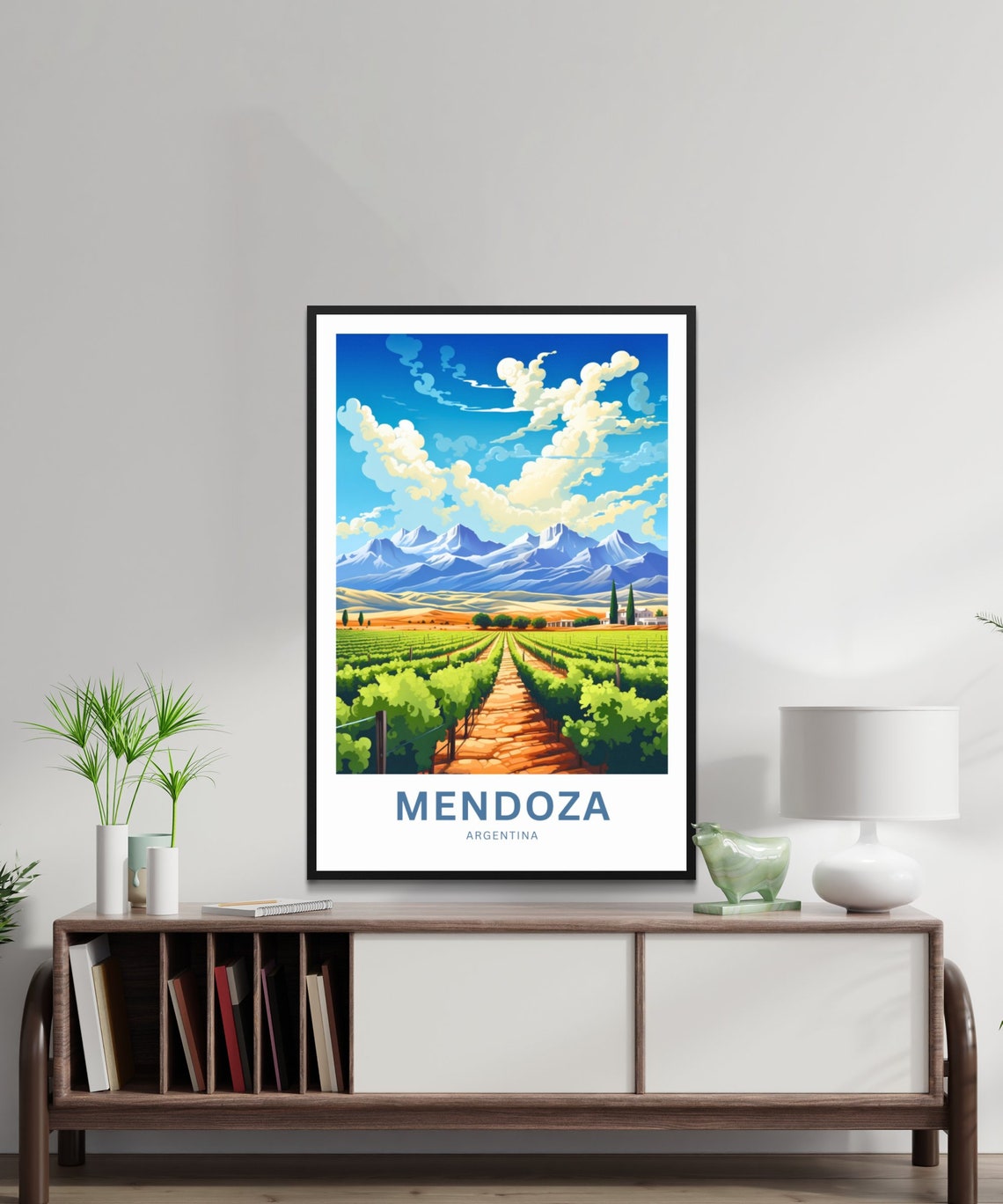 Personalized Mendoza Travel Print Mendoza Poster Argentina Wall Art Framed Present Gift Argentina Present - Image 3