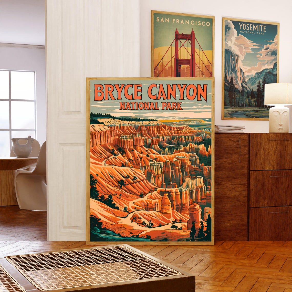 Bryce Canyon National Park Utah Hoodoos Vintage Retro Travel Poster - Image 5