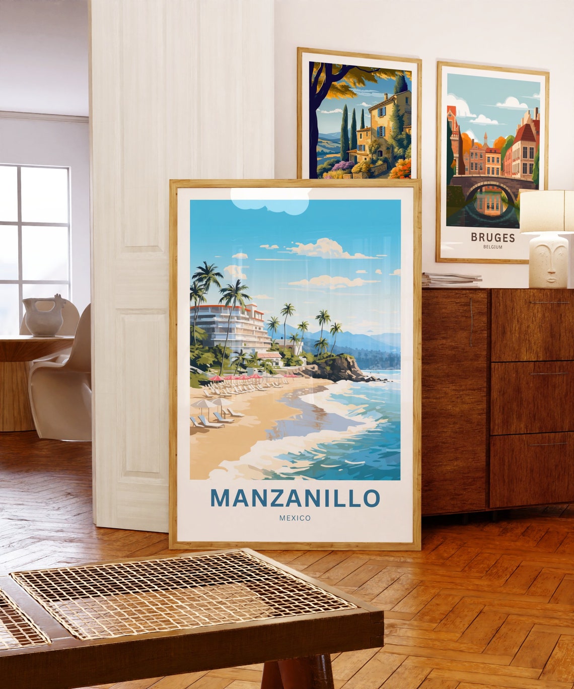 Personalized Manzanillo Travel Print Manzanillo Poster Mexico Wall Art Framed Present Gift Mexico Present - Image 5