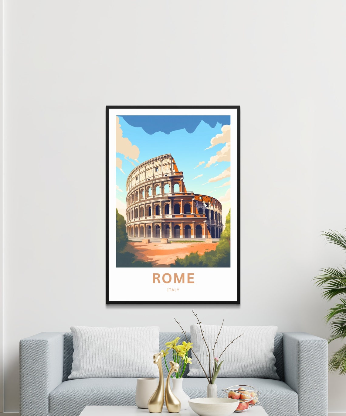 Personalized Rome Colosseum Ancient Italy Landmark Travel Poster - Image 3