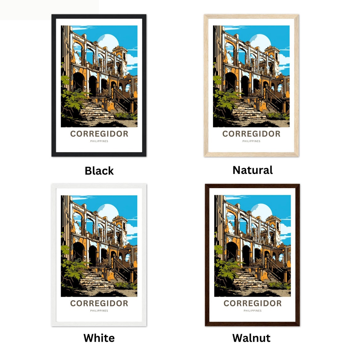 Corregidor Philippines Historic Barracks Ruins Personalized Poster - Image 2
