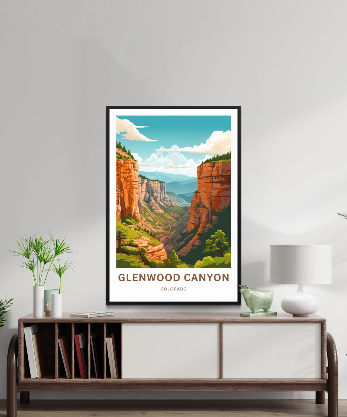 Glenwood Canyon Colorado Scenic Red Rock Cliffs Vista Travel Poster - Image 2