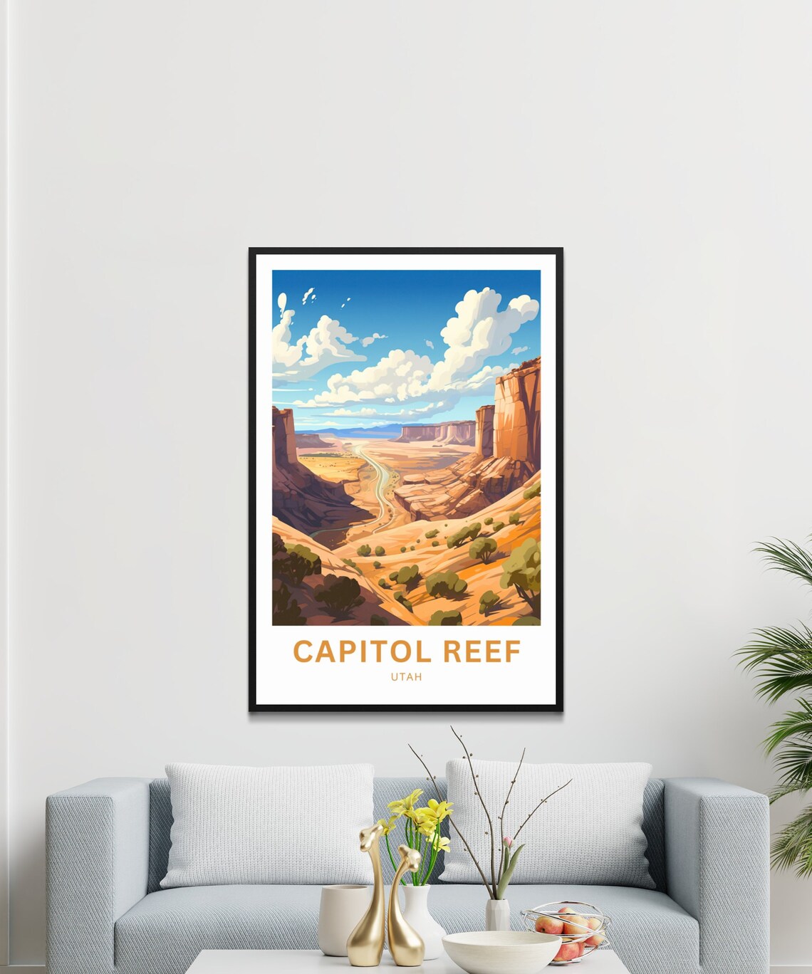 Capitol Reef Utah Desert Canyon Scenic Road Adventure Travel Poster - Image 3