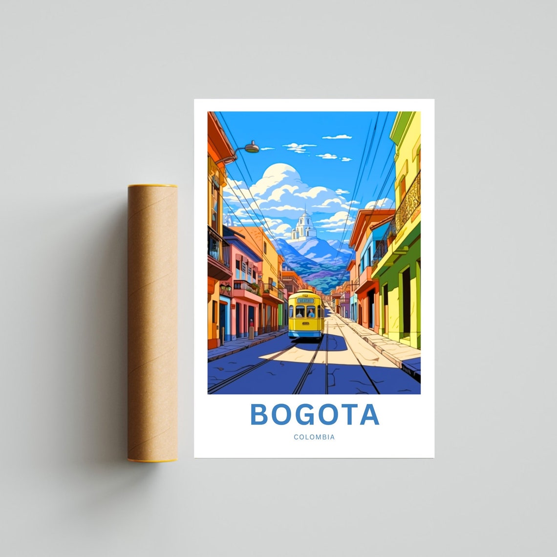 Personalized Bogota Travel Print Bogota Poster Colombia Wall Art Framed Present Gift Colombia Present - Image 4