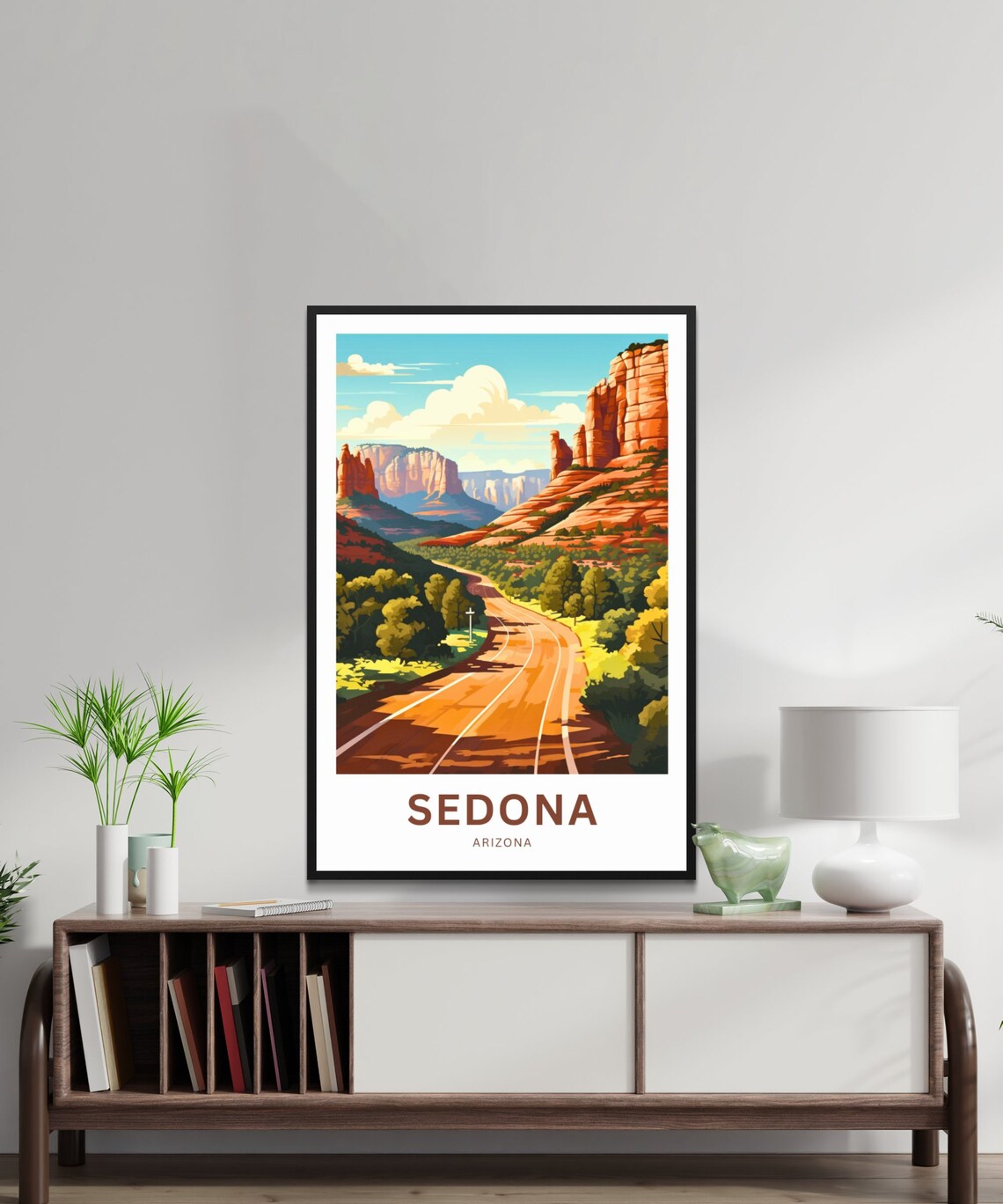 Sedona Arizona Red Rock Road Scenic Personalized Travel Poster - Image 2