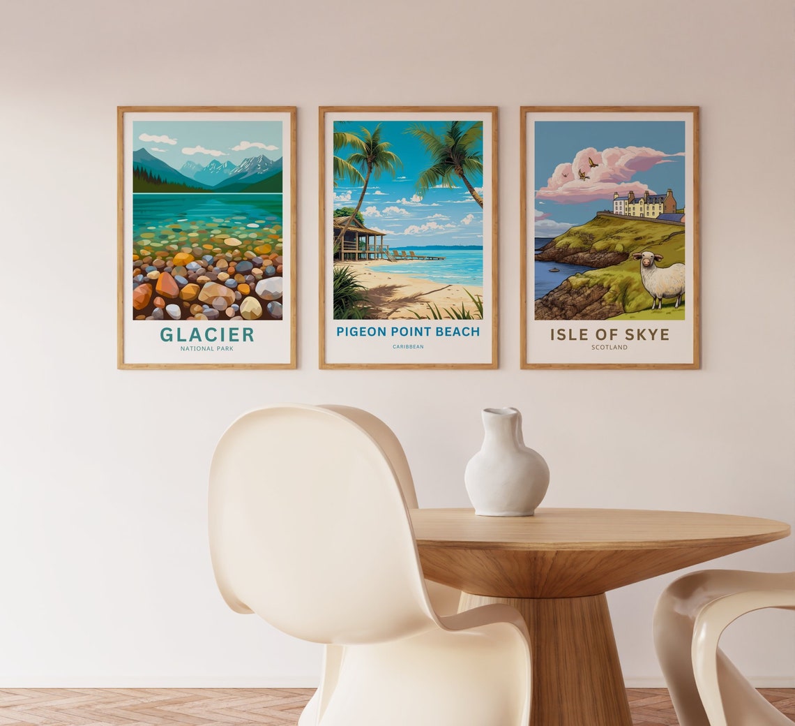Pigeon Point Beach Travel Print Pigeon Point Beach Poster Tobago Wall Art Framed Present Gift Caribbean Present Personalized Custom - Image 3