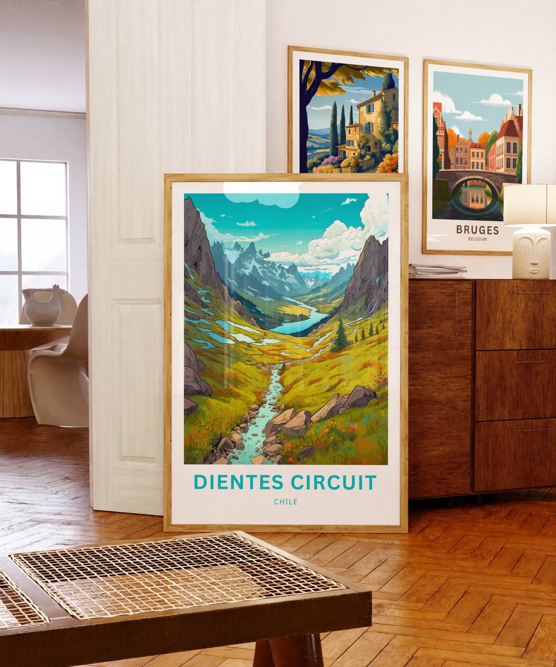 Personalized Dientes Circuit Trek Circuit Travel Print Dientes Circuit Trek Circuit Poster Chile Wall Art Framed Present Gift Chile Present - Image 5
