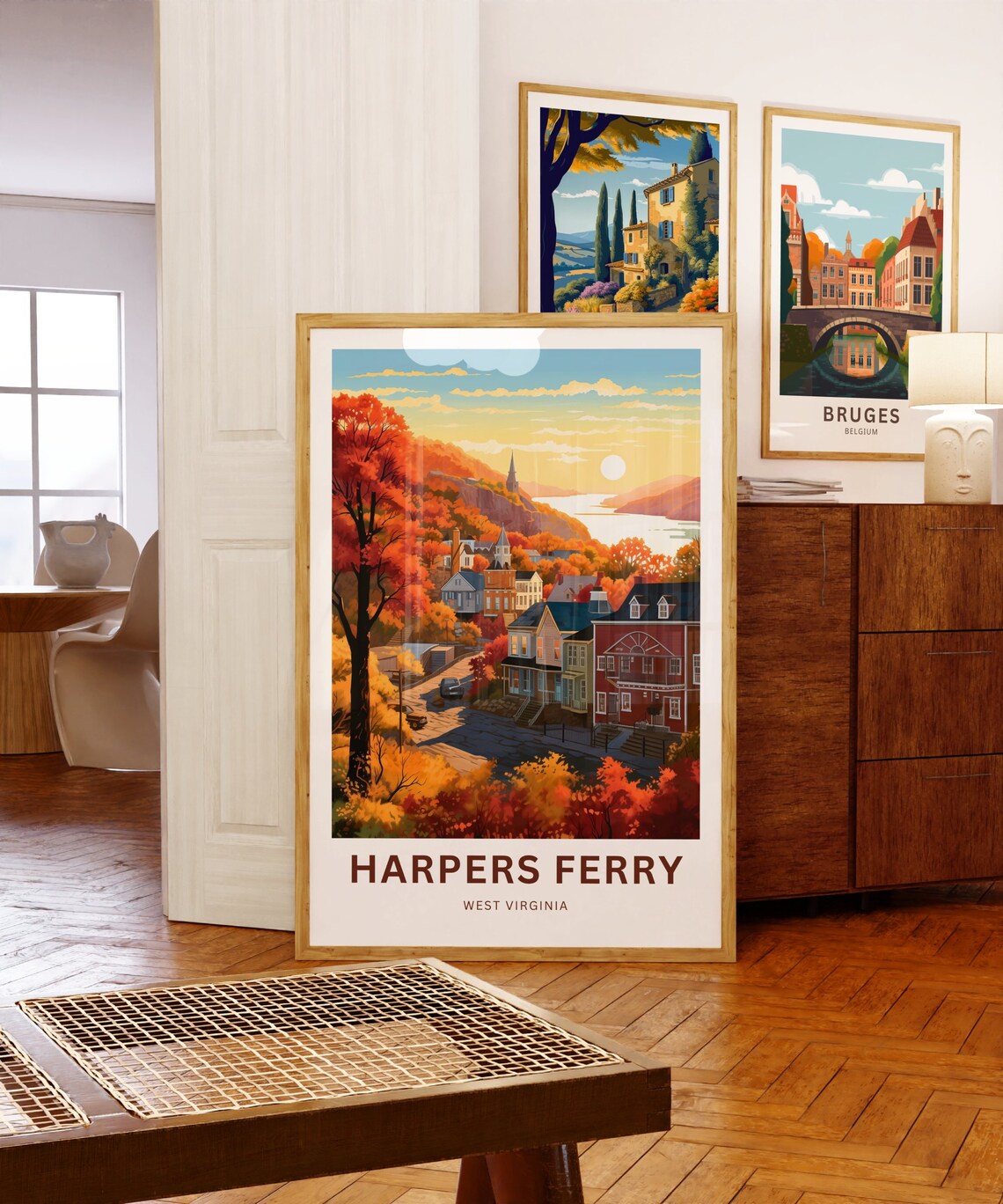 Harpers Ferry Travel Poster, West Virginia View - Image 5