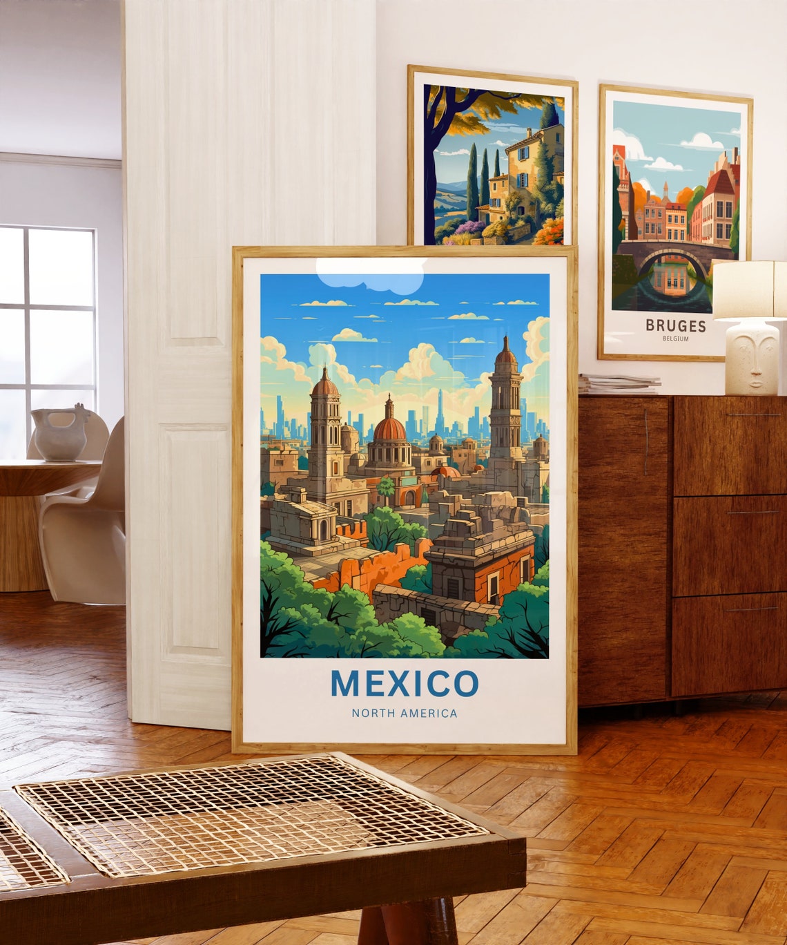 Mexico Travel Print Mexico Poster North America Wall Art Framed Present Gift North America Present - Image 5