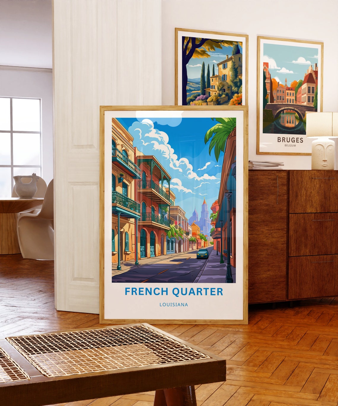 Personalized French Quarter Louisiana Balconies Custom Travel Poster - Image 5