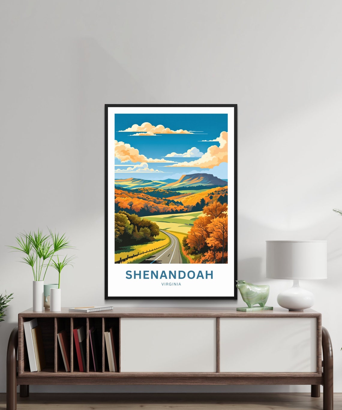 Shenandoah Virginia Personalized Fall Foliage Road Travel Poster - Image 2