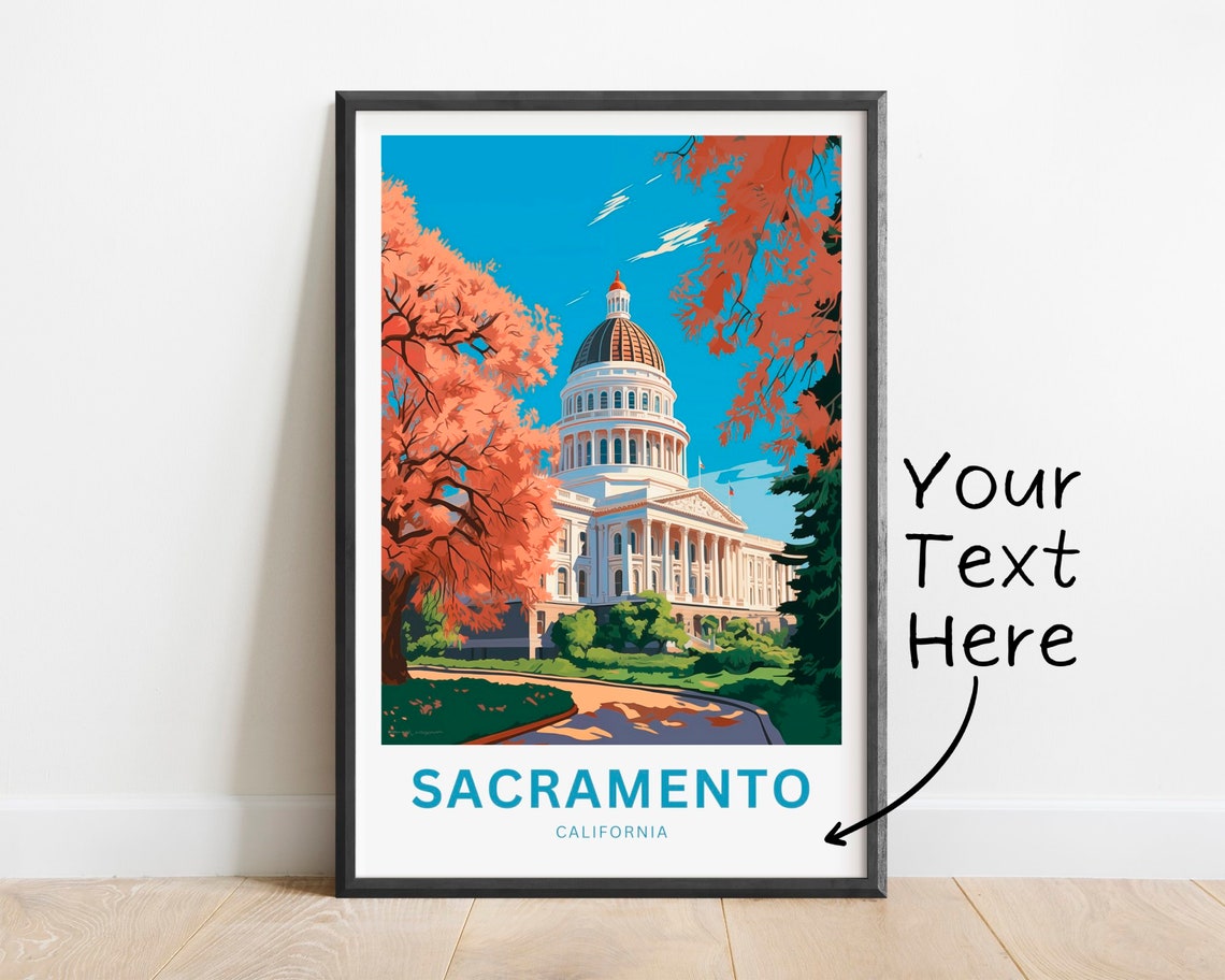 Sacramento California State Capitol Autumn Colors Personalized Poster