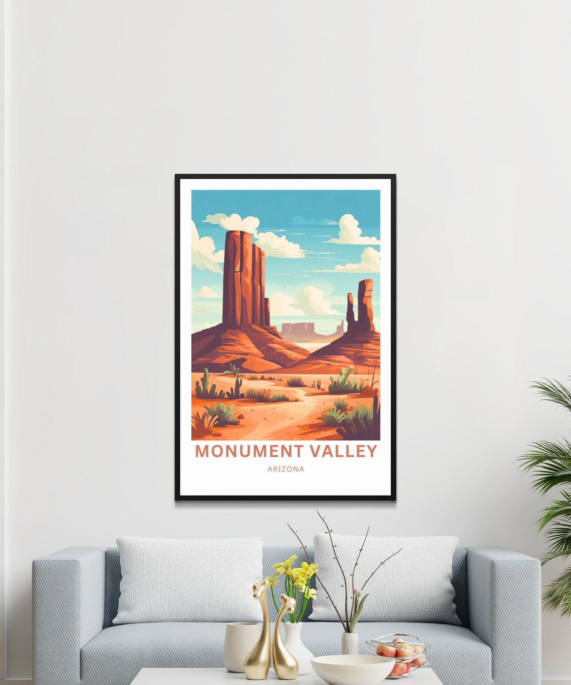 Personalized Monument Valley Arizona Red Rock Desert Travel Poster - Image 3