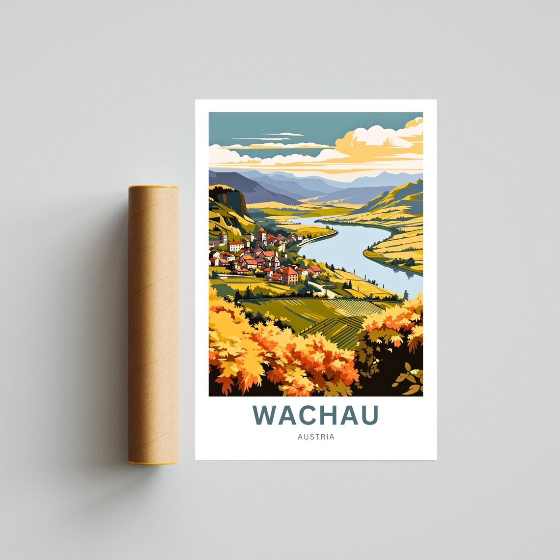 Wachau Travel Poster, Austria Wall Art Print - Image 4