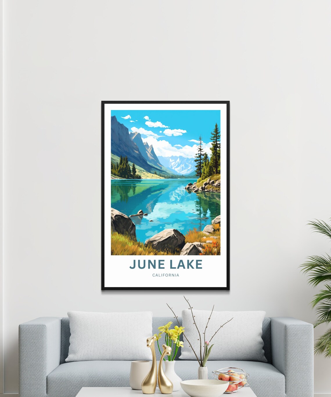 June Lake California Alpine Lake Mountain View Travel Poster - Image 3