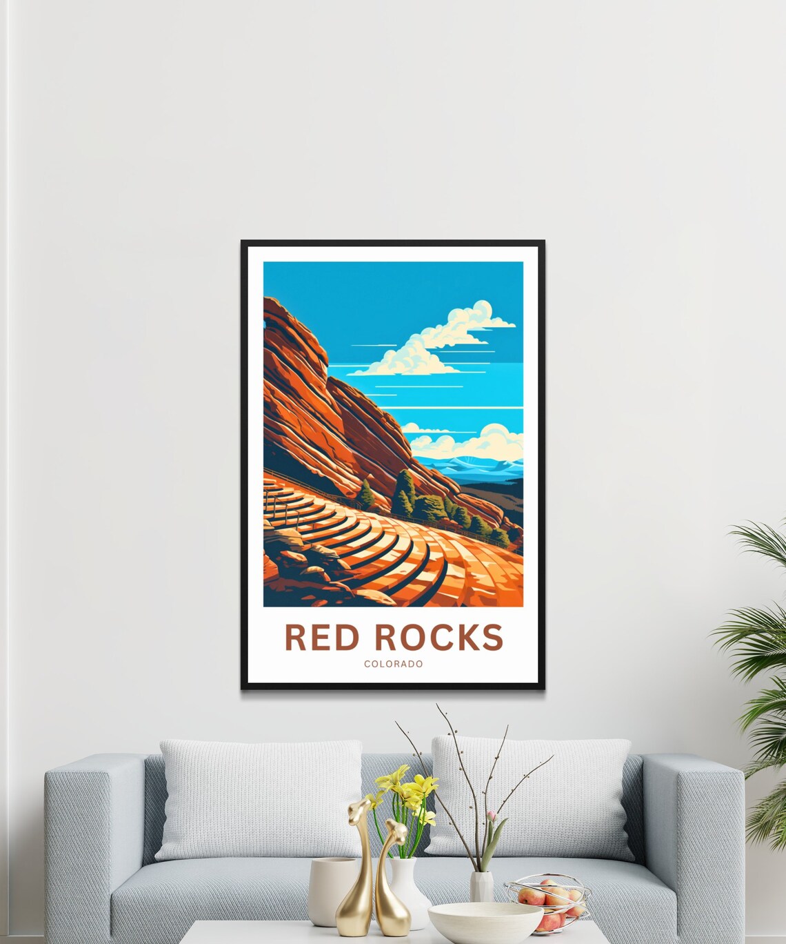 Red Rocks Colorado Sandstone Amphitheatre Concert Travel Poster - Image 3