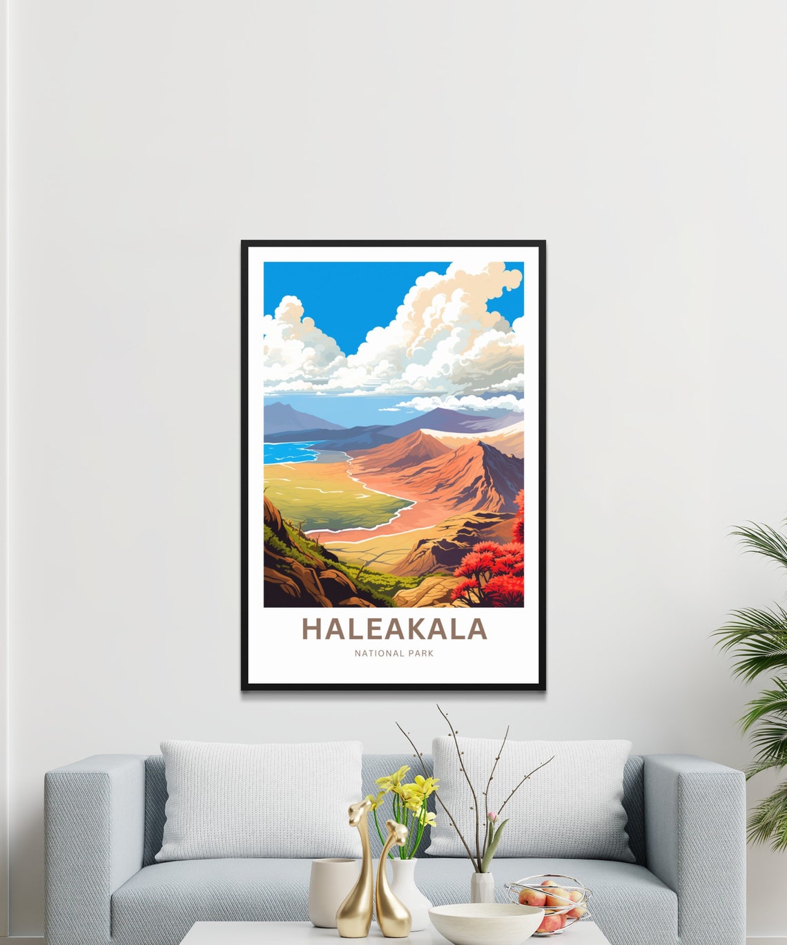 Personalized Haleakala National Park Crater Custom Text Poster - Image 3