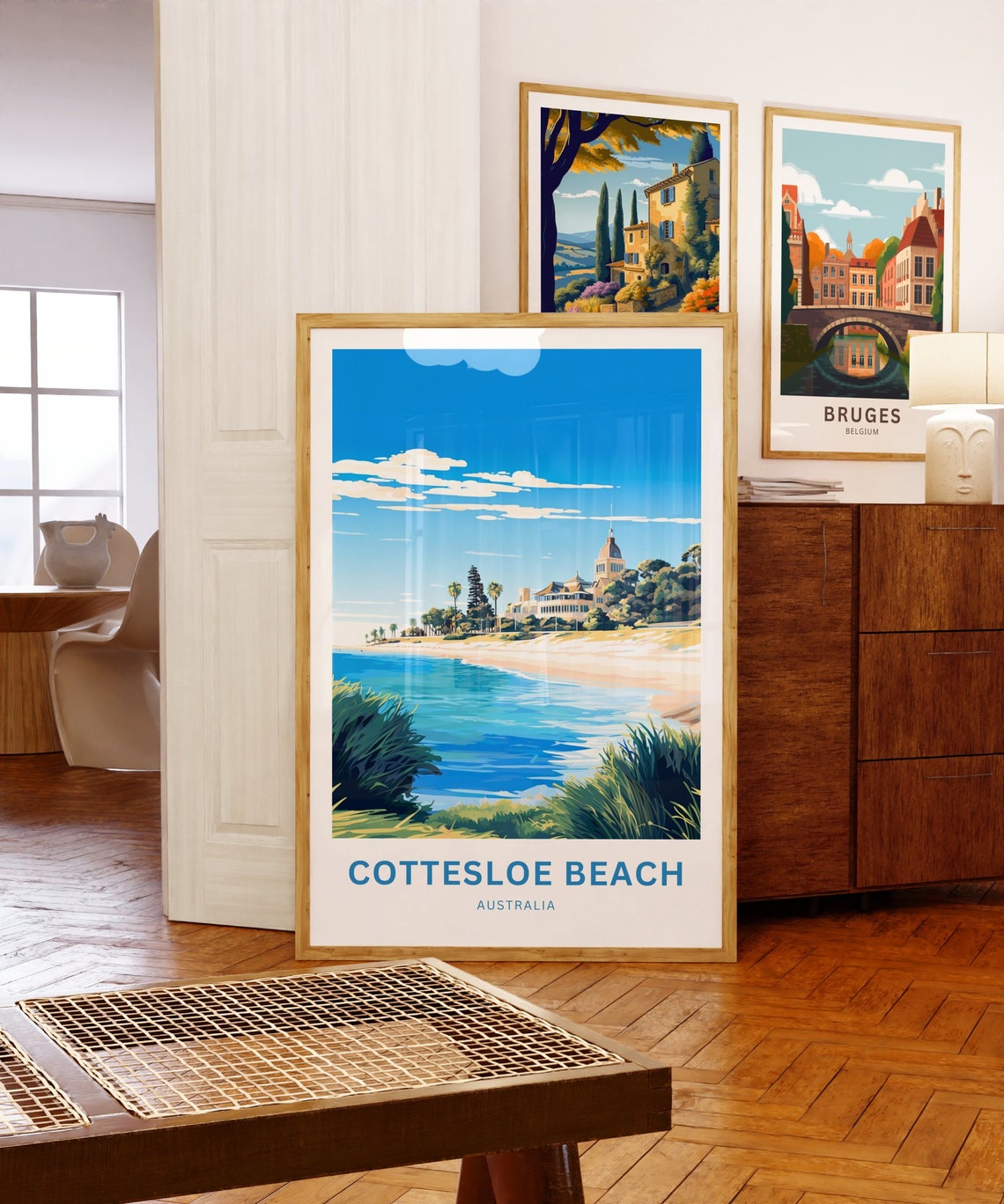 Cottesloe Beach Australia Shoreline Historic Personalized Poster - Image 5