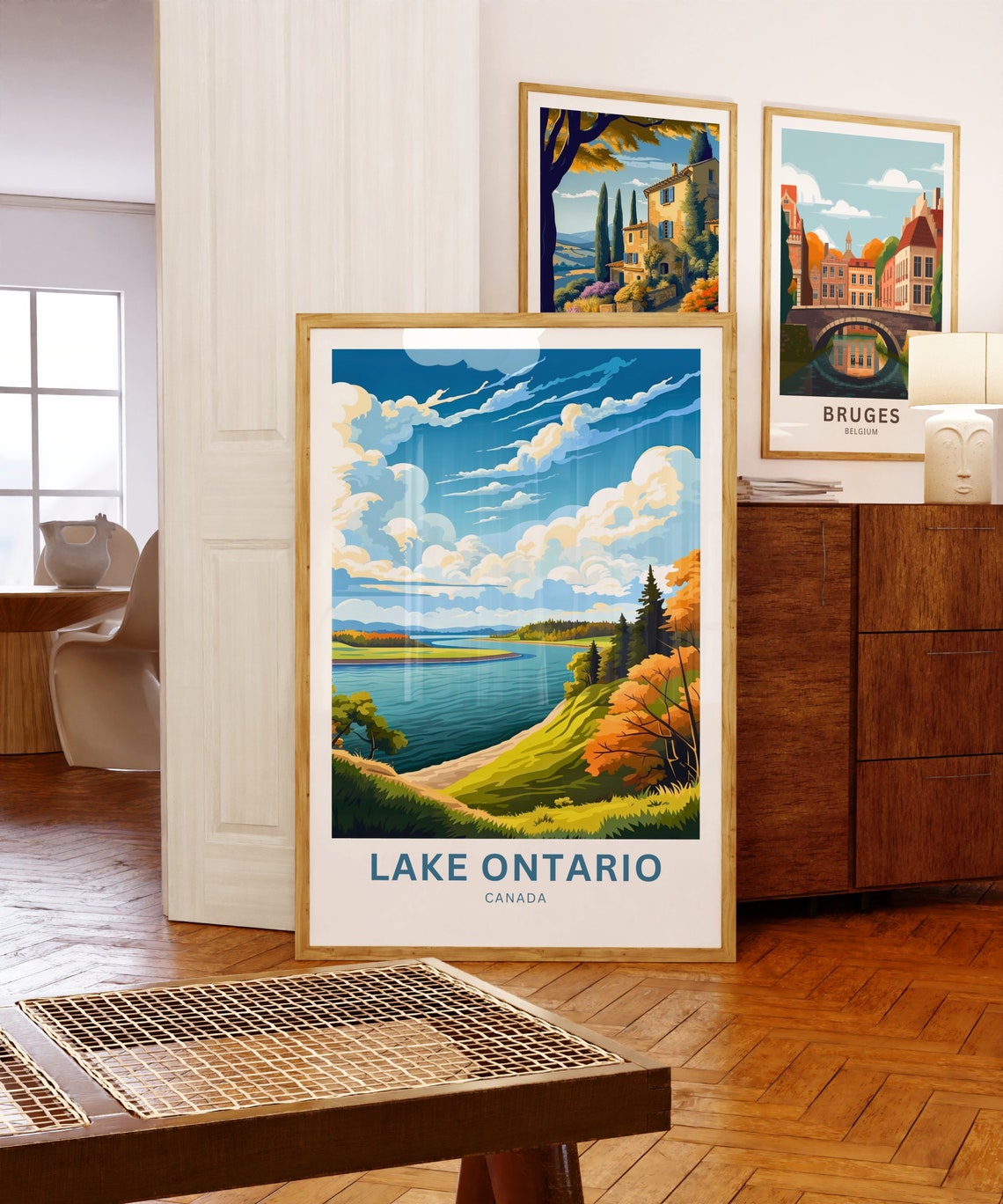 Lake Ontario Canada Autumn Shoreline Personalized Travel Poster - Image 5