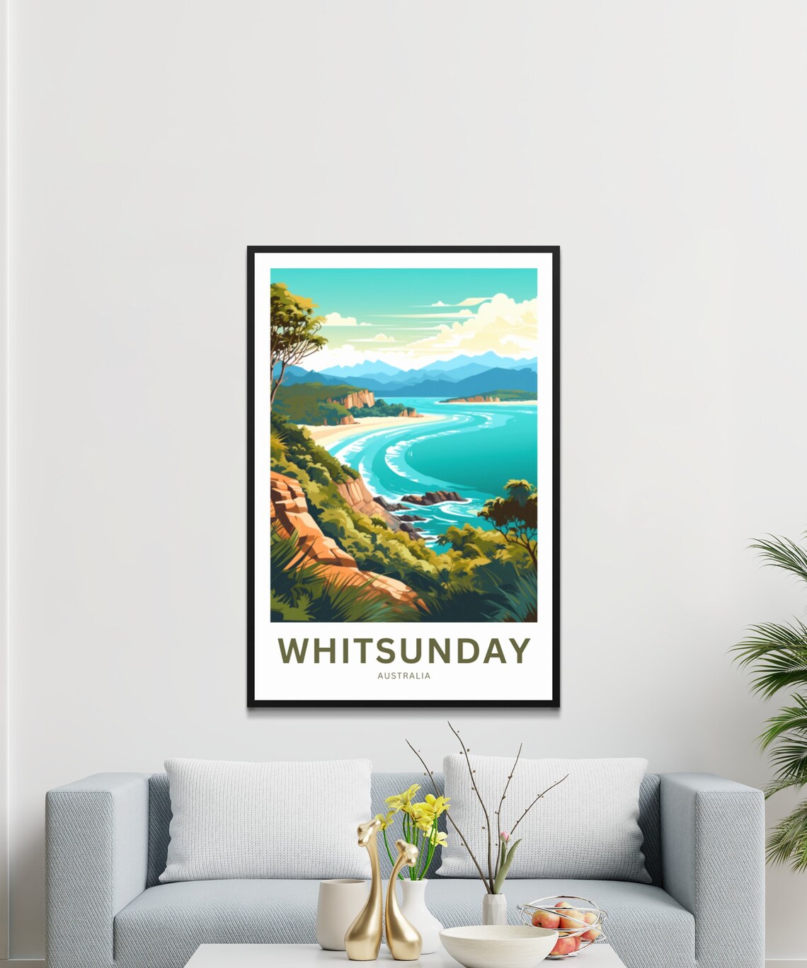 Whitsunday Australia Aerial Bay Turquoise Water Travel Poster - Image 3