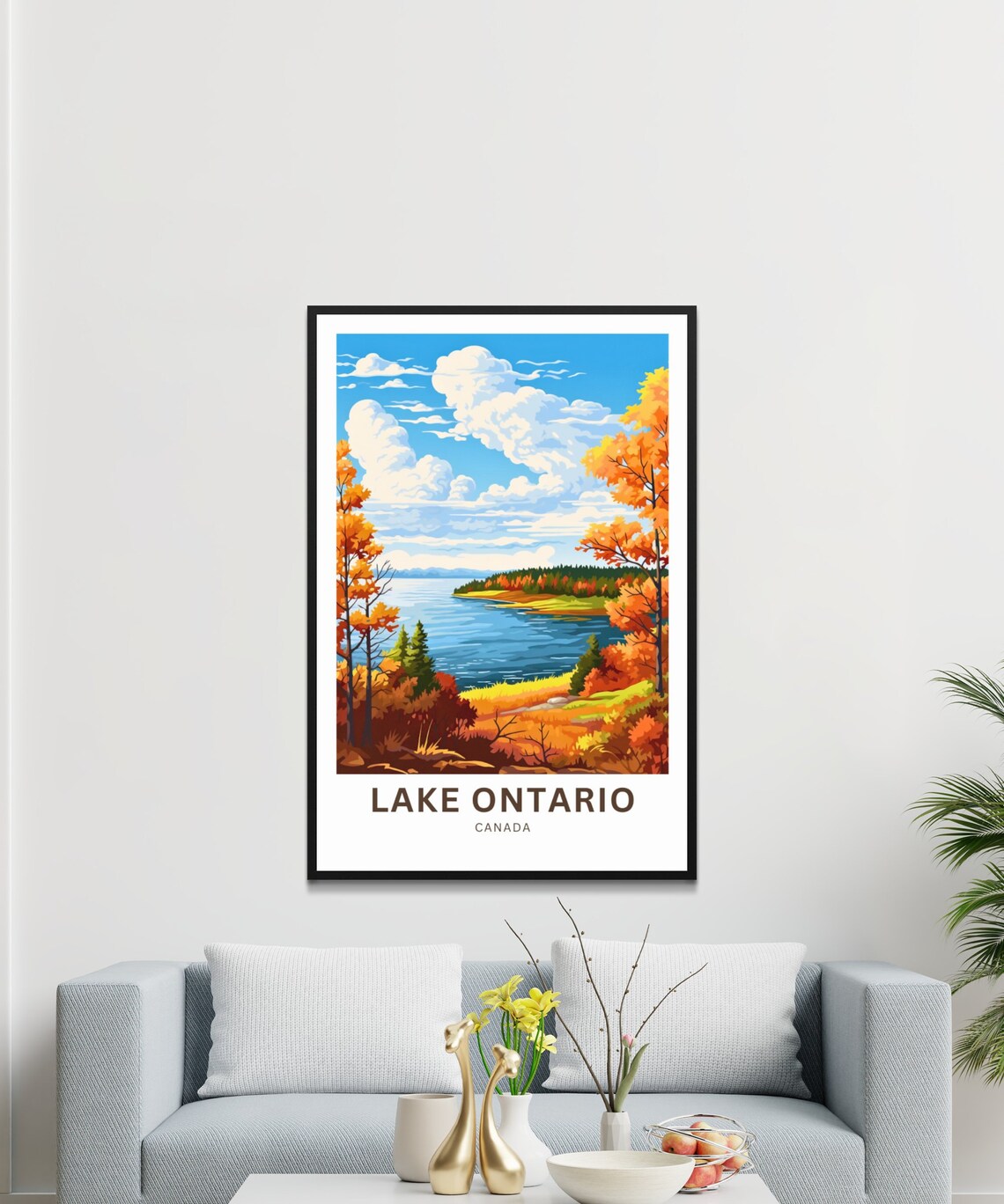 Personalized Lake Ontario Travel Poster, Canada Wall Art - Image 2
