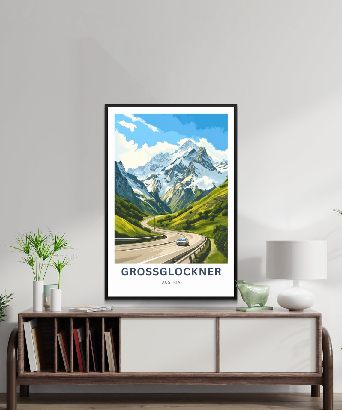 Grossglockner Austria Custom Mountain Road Valley Travel Poster - Image 2