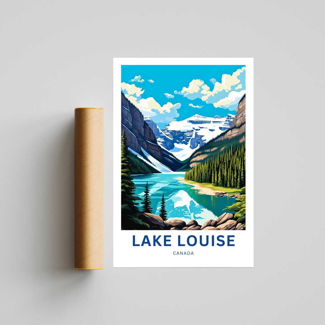 Personalized Lake Louise Travel Poster, Canada Wall Art - Image 4