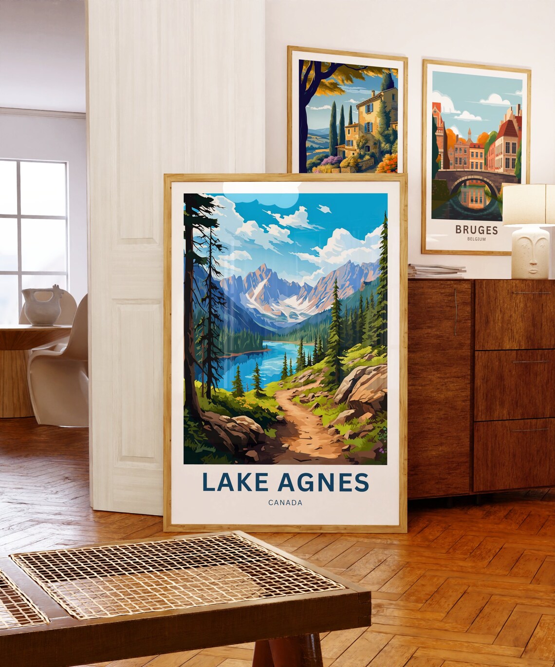 Lake Agnes Canada Present Travel Poster - Image 5