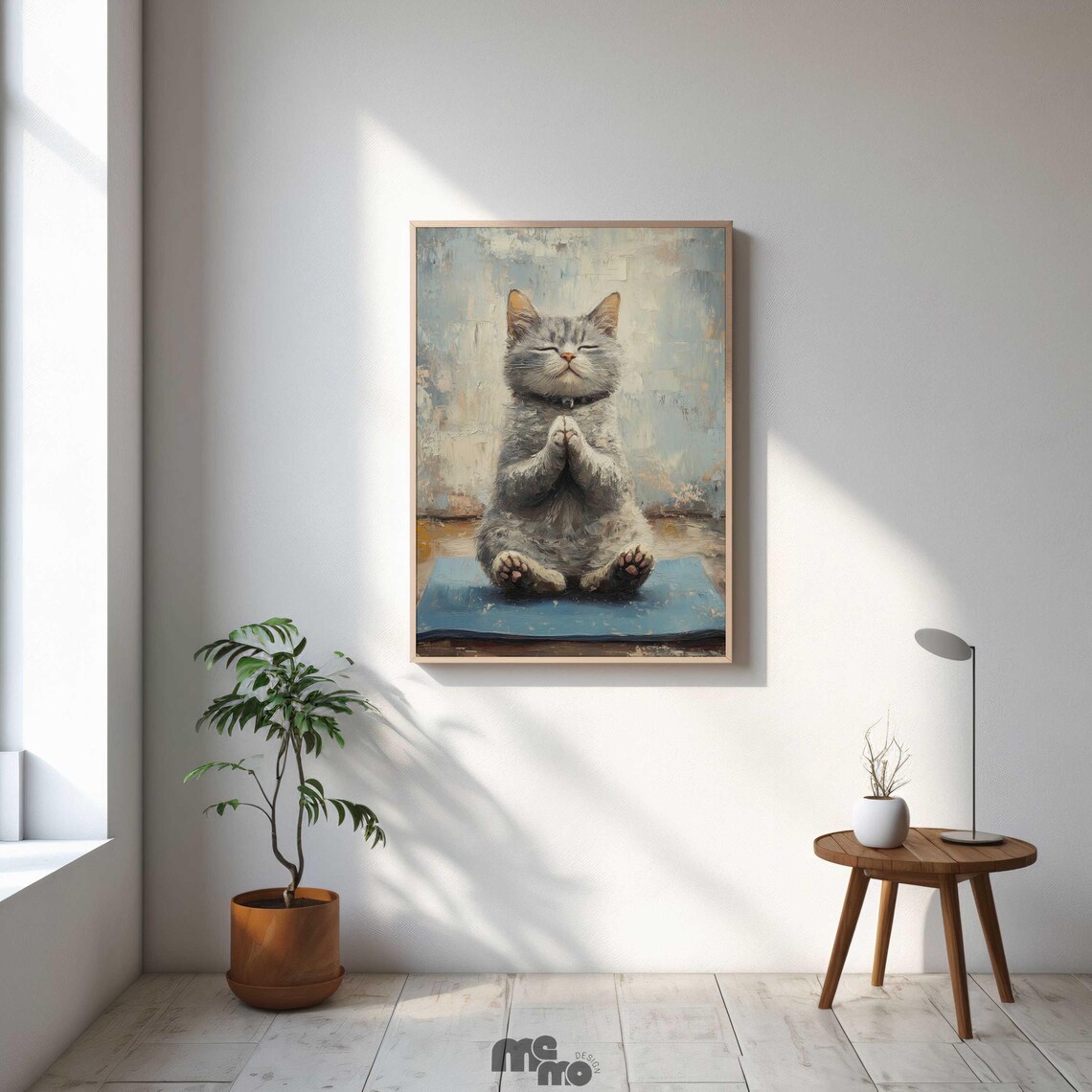 Yoga Meditation Cat Art Print, Funny Zen Cat - Image 6