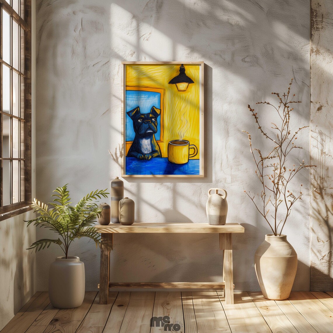 Bulldog Coffee, Whimsical Dog Art For Kitchen - Image 2
