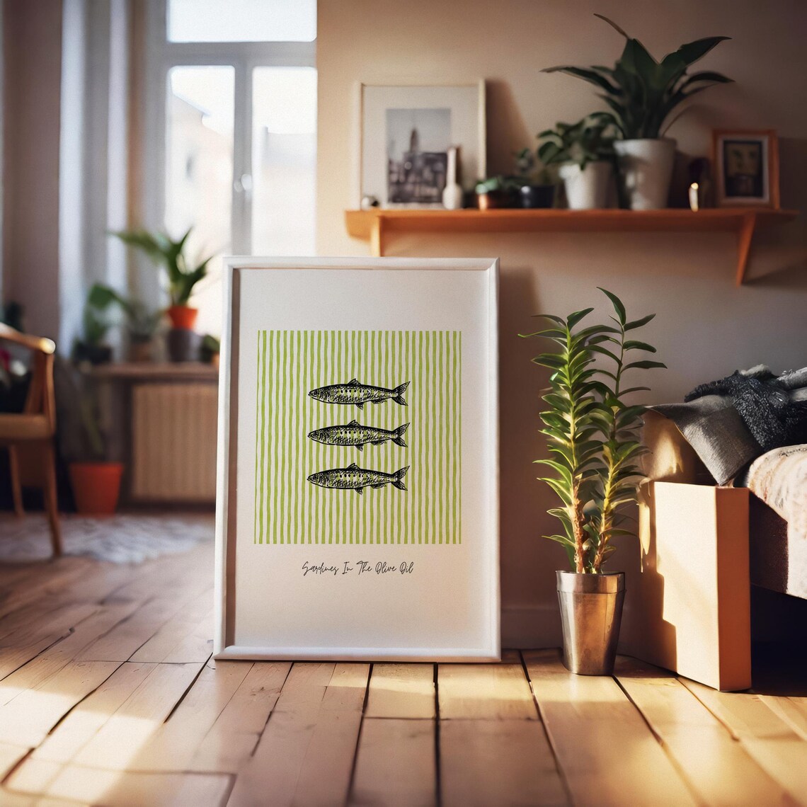 Sardines In Olive, Modern Wall Art Print - Image 3