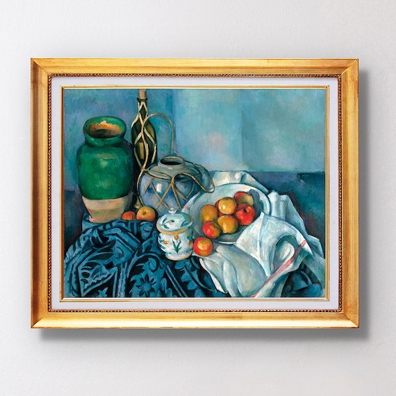 Paul Cezanne Still Life with Apples Green Jug Post Impressionist Poster