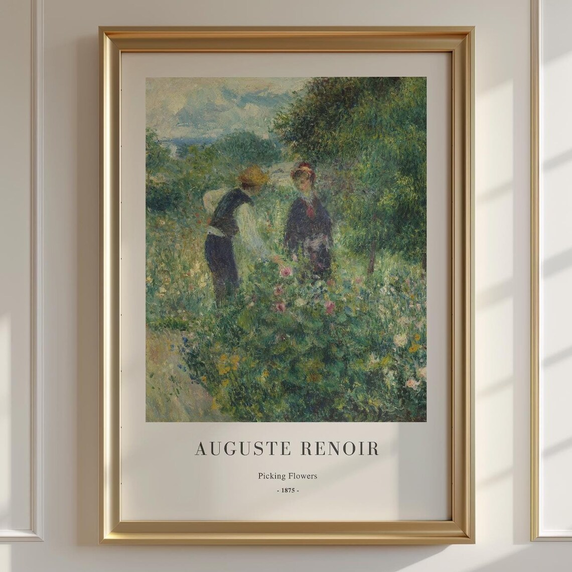 Auguste Renoir Picking Flowers, Rustic Home Decor