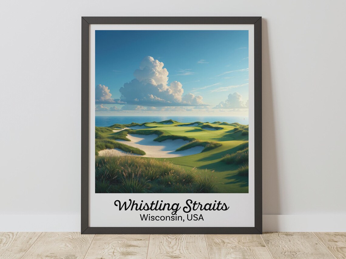 Whistling Straits Golf Course, Vintage Wisconsin Art Print