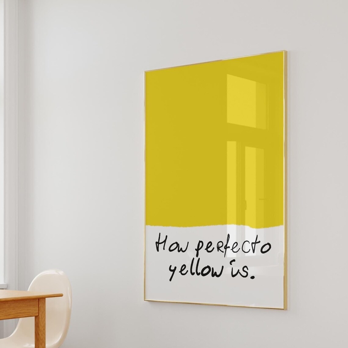 Bold How Perfecto Yellow Is Handwritten Quote Color Block Poster - Image 4
