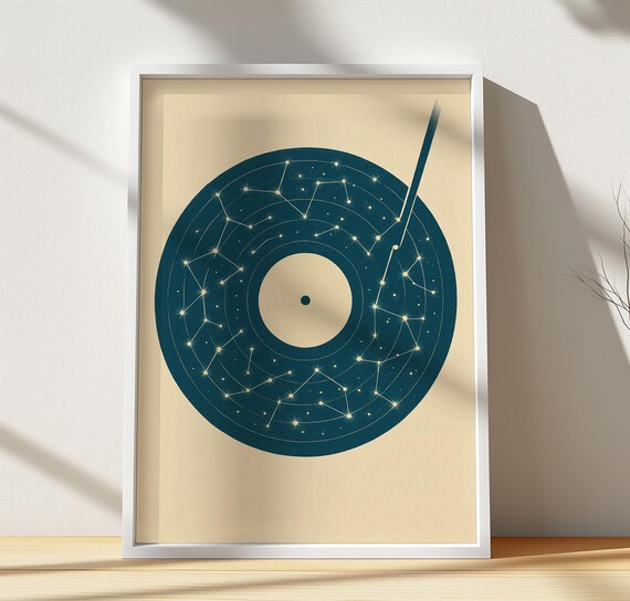 Constellation Vinyl Art Print Minimalist Celestial Astronomy Decor