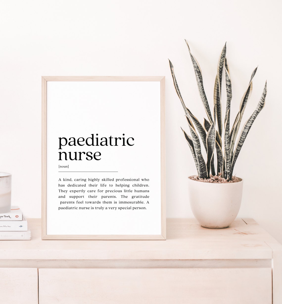 Paediatric Nurse Definition Art Print, Graduation Gift - Image 2