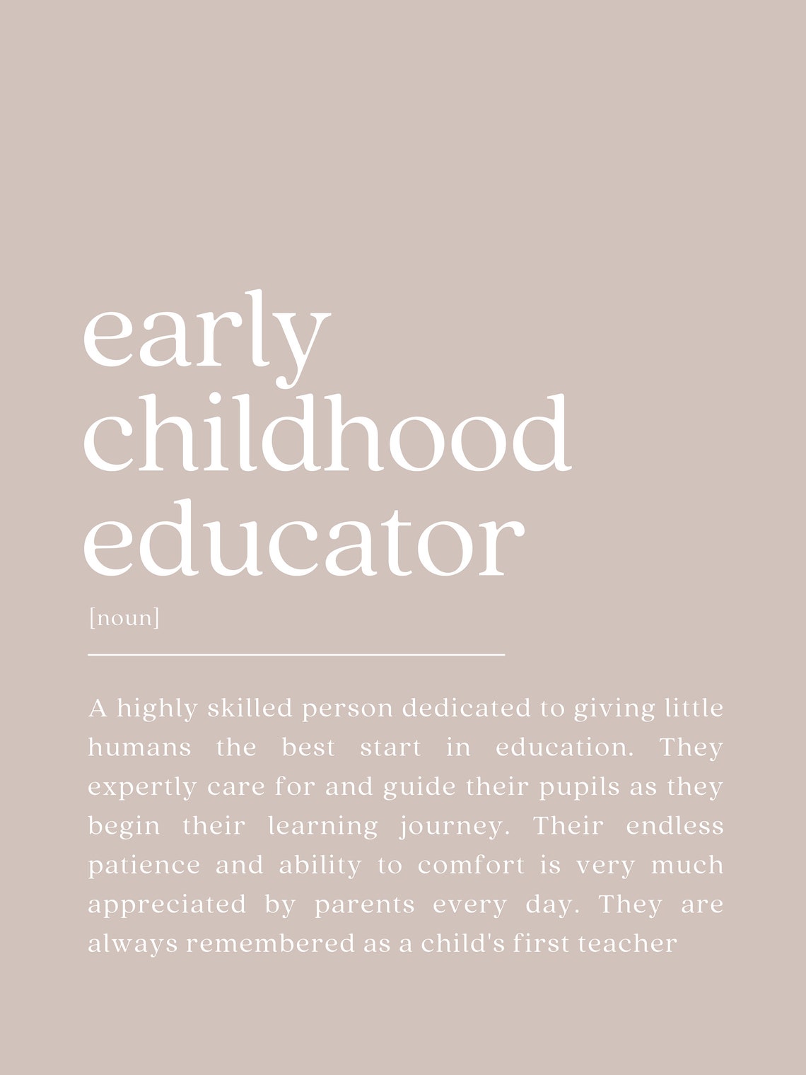 Early Childhood Educator - Definition Print - Image 2