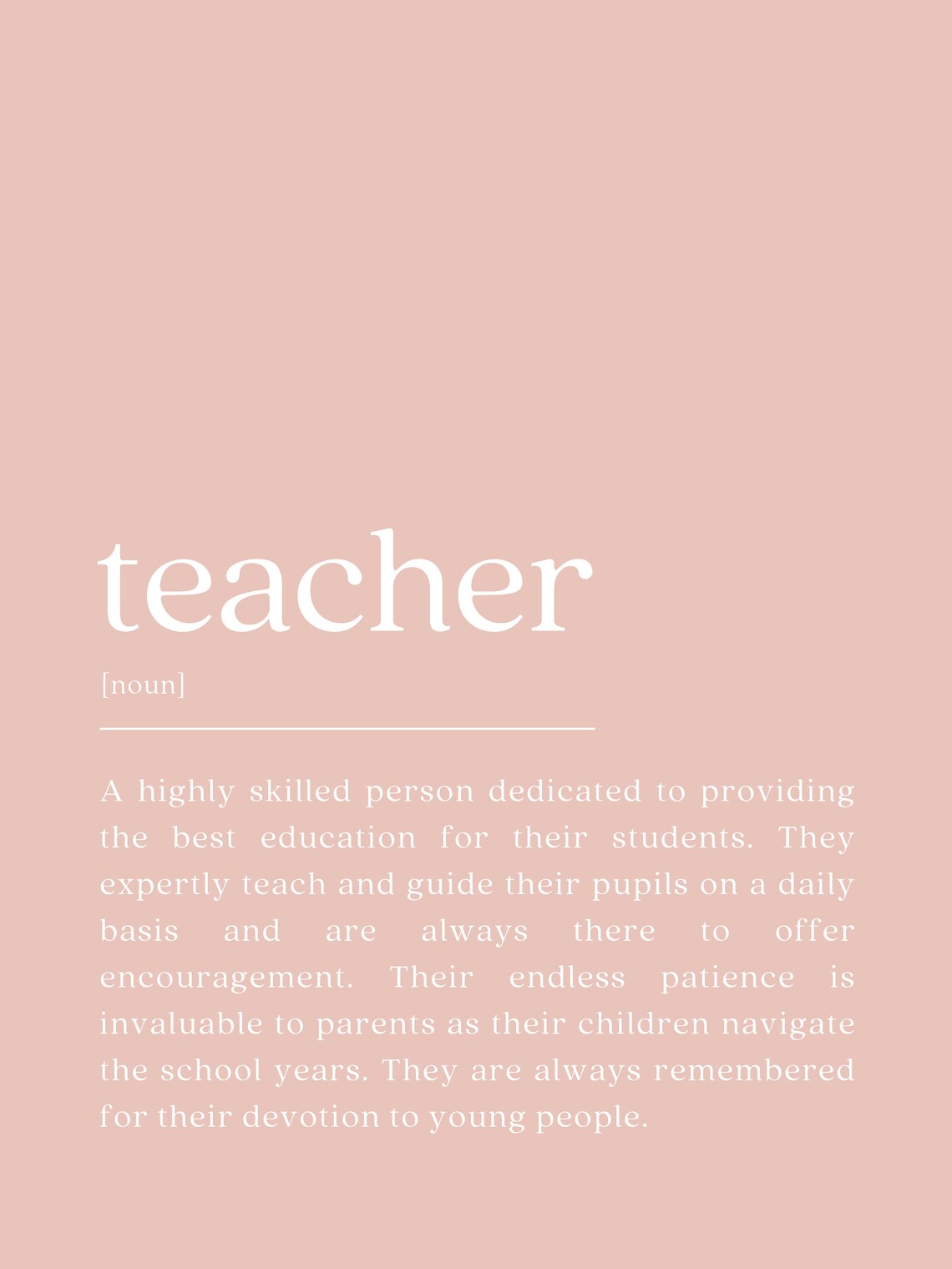 Teacher Definition Quote, Teacher Appreciation Gift - Image 2