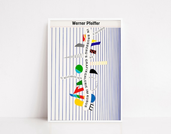 Werner Pfeiffer Vintage Exhibition Poster Art Print