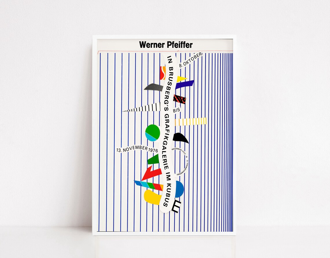 Werner Pfeiffer Vintage Exhibition Poster Art Print